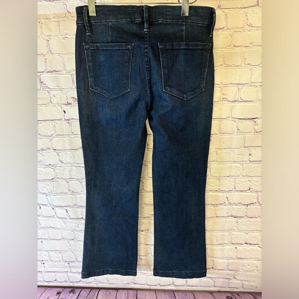FRAME Denim Le Crop Mini Boot Lace Up Front Side Zip Boho Grunge Jeans Size 25 - Picture 2 of 11